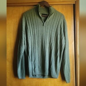 Men's Green 1/4 Zip Sweater